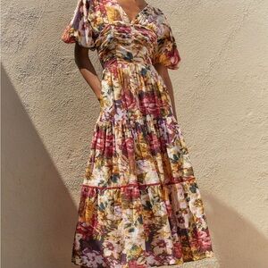Floral Multicolor Maxi Dress